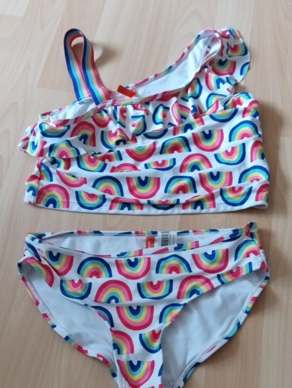 FREE❎>>>Joe Fresh White Rainbow-Print Girls Two-Piece Swim Set